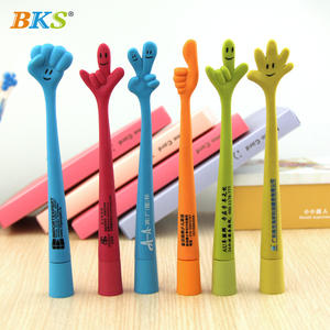 Kawaii Cute Neuheit Stifte Orange Click Cartoon Design Kunststoff Kugelschreiber Schwarze Tinte 1,0mm Handform UV-Druck Werbe - Product Image 3