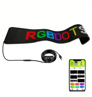 Pantalla LED Flexible, Letrero Desplazable con Mensajes RGB, Panel Ultrafino y Flexible, Resolución 16x64, Visualización desde Aplicación Móvil