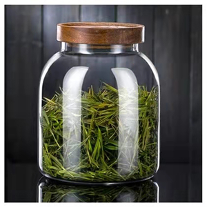 Frasco <span class=keywords><strong>de</strong></span> madera <span class=keywords><strong>de</strong></span> <span class=keywords><strong>acacia</strong></span> <span class=keywords><strong>de</strong></span> gran capacidad, contenedor <span class=keywords><strong>de</strong></span> almacenamiento con tapa <span class=keywords><strong>de</strong></span> madera, frascos <span class=keywords><strong>de</strong></span> vidrio para especias - Product Image 5