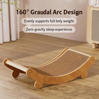 Chaise longue griffoir pour chat en forme de U, luxueuse et écologique, 160 cm, en sisal naturel, pour chats d'intérieur