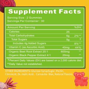 Bonbons bien conçus en forme de racine de betterave, supplément nutritionnel, soutien énergétique, bonbons en forme de racine de betterave - Product Image 2