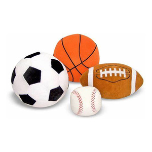 ขายส่ง OEM ODM นุ่มตุ๊กตาฟุตบอลบาสเกตบอลเบสบอลที่แตกต่างกันยัดลูกบอลของเล่นสำหรับเด็ก - Product Image 1