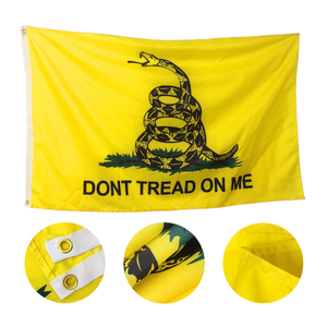 Bandera de Serpiente Amarilla de Poliéster Ligera para Exteriores de 3x5 Pies, Bandera Libertaria 'No Pisarme' con Diseño de Serpiente - Product Image 5