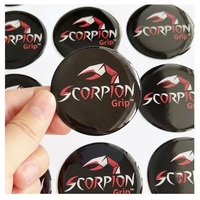 Autocollant en résine époxy 3D transparente, étiquette holographique, logo, colle transparente imperméable