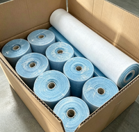 Rouleau de feutre de protection de sol bleu auto-adhésif, imperméable, tapis de protection pour peintre, pour la rénovation des escaliers et la décoration intérieure