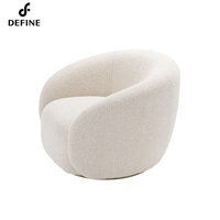 Canapé de luxe en cachemire, design minimaliste, forme spéciale, rond, blanc, canapé moderne Simple, canapé d'hôtel