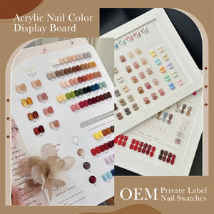MissGel Diseño personalizado Redondo Acrílico Impresión de uñas Placa transparente Manicura Nail Display Card Nail UV Gel Pantalla a color - Product Image 5