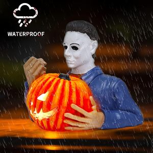Estatua de Michael Myers con Calabaza Iluminada, Decoración de Halloween para Exteriores, Funciona con Batería, Figura de Película de Terror, Decoración de Plástico - Product Image 6