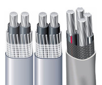 Câble d'entrée de service UL 854 Noyau de XHHW-2 4/0-4/0-4/0-2/0 Isolation XLPE du câble SER AL toronné gris