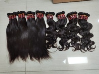 Letsfly Vente en gros de mèches de cheveux raides 18 pouces, 100% cheveux humains, stock disponible, qualité 9A, couleur naturelle, extensions de cheveux vierges brésiliens