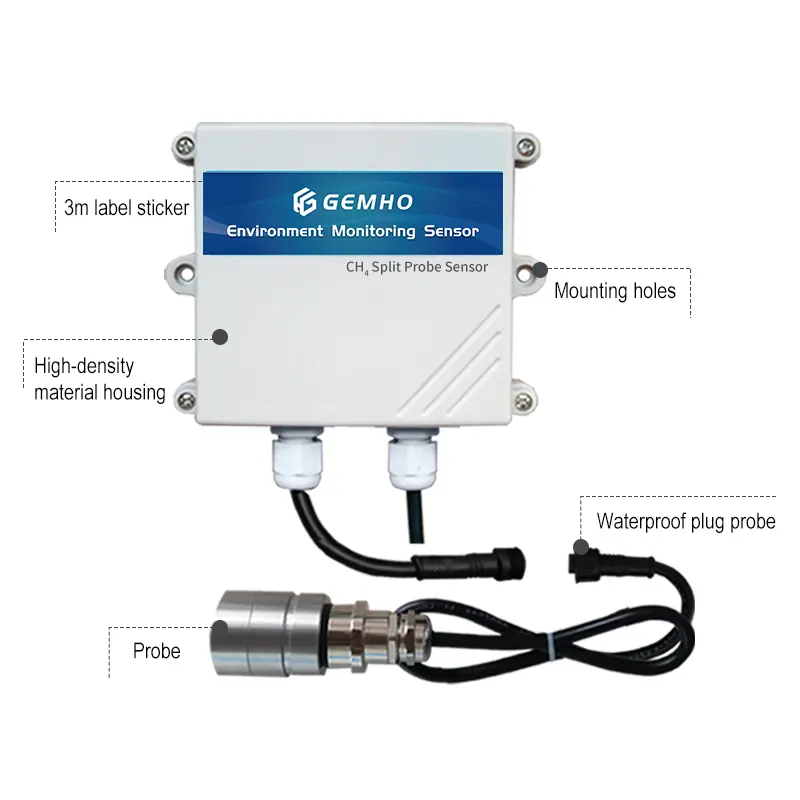 Sensor detektor gas berbahaya dan lapangan industri, sensor sensor sensor terpisah presisi tinggi, metana, hidrogen sulfida, beracun, dan gas berbahaya