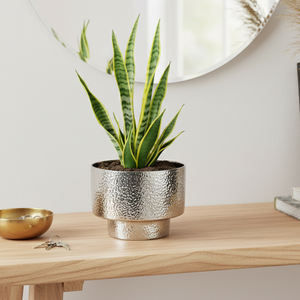Premium Hammered Gold Succulent Pots Perfect Desk &amp; <strong>Windowsill</strong> Accent Flower Planters - Product Image 2
