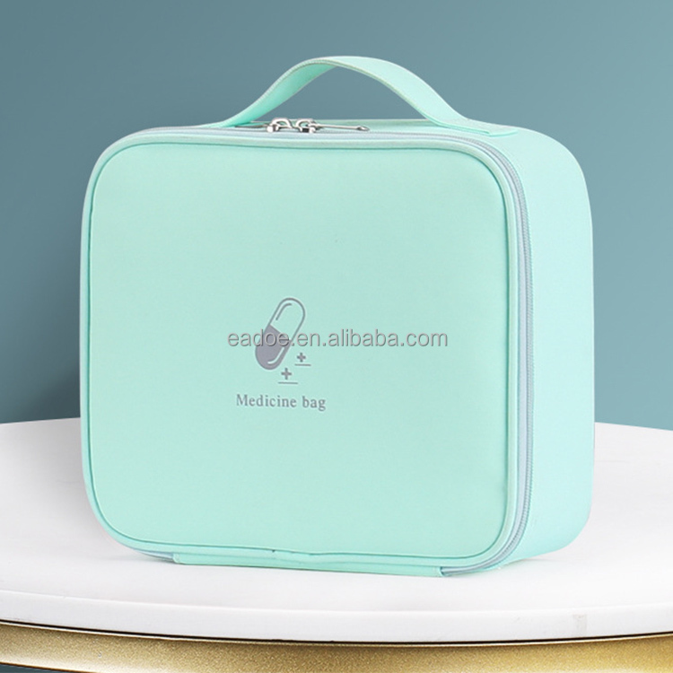Empty First Aid Bags Travel Medical Supplies Cosmetic Organizer Insulated Medicine Bag Pink First Aid Kit Bag