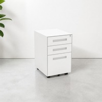 Armoire de classement mobile à 3 tiroirs avec serrure, meuble de rangement de bureau en métal sur roulettes