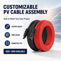 Connecteur de câble pour système d'énergie solaire, étanche IP67, 1000V DC, 30A, contact en cuivre étamé, 6mm², 4mm², prise PV