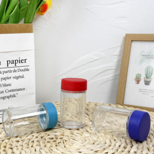 โหลแก้วใส่ของพร้อมฝาปิดขวดแก้วสีดำขนาด50มล. 10มล. - Product Image 3