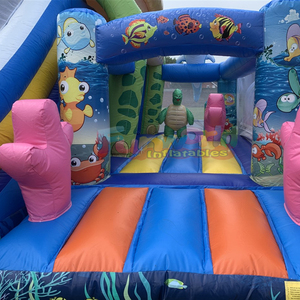 Castillo inflable Springkasteel Sammy de Schildpad con tobogán y trampolín en forma de tortuga - Product Image 6