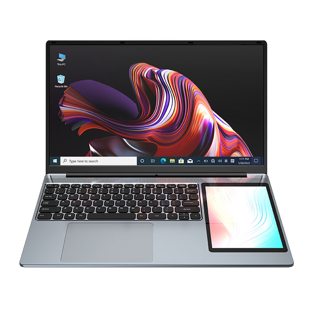 15.6 Inch 1920*1080 + 7 Inch 1280*800 IPS Touch Screen Intel N100 256GB 512GB Notebook Windows 11 Laptop Support Active Pen
