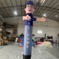Homme dansant de main de vague de tube de danseur de ciel d'air gonflable personnalisé commercial pour la publicité avec le ventilateur