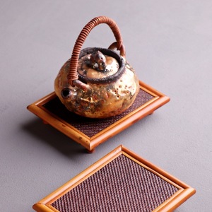 Bamboo <b>Tea</b> Mat Square Maroon Heat Resisting Traditional Chinese Style For Kung Fu <b>Tea</b> <b>Set</b> Accessories - Product Image 1