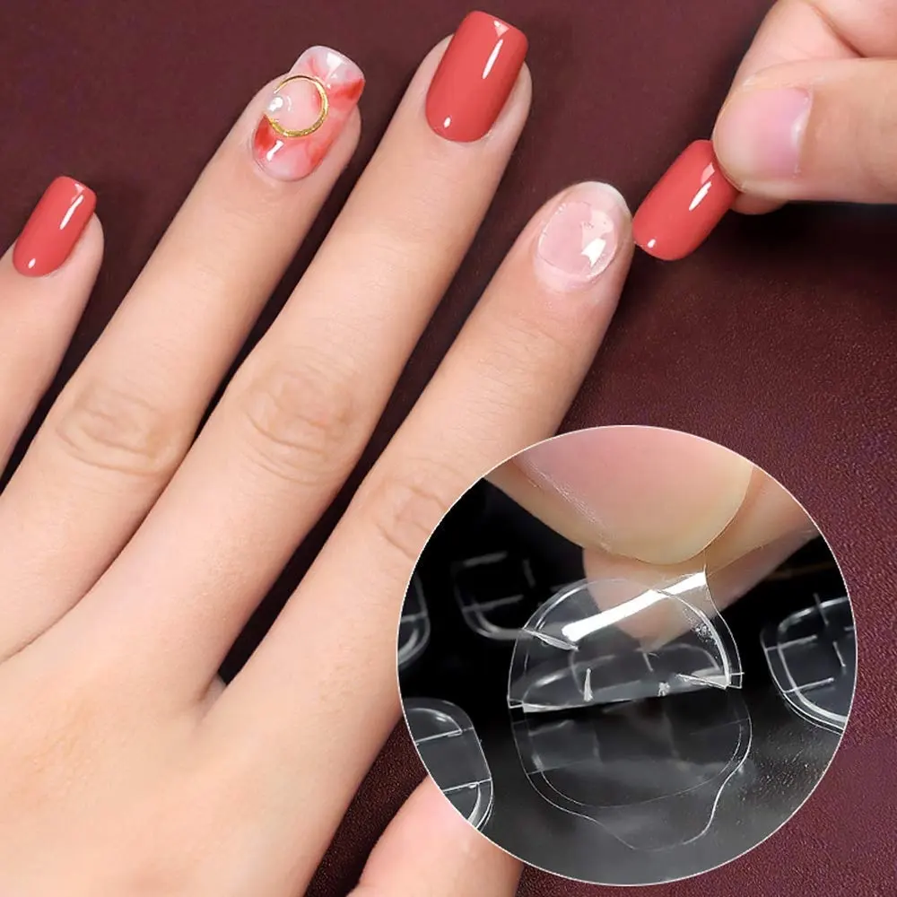 Двухсторонний клей для ногтей прозрачный Невидимый Клей водонепроницаемый съемный стикер для ногтей Желейный клей