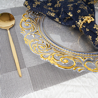 Assiette de Présentation Moderne en Plastique PS Durable, Forme Irrégulière, Motif Floral Doré en Relief, Personnalisable, Marque Jiahe - MOQ 100 pièces, Luxe