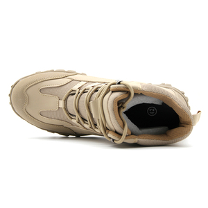 Sunland-Botas de seguridad de cuero de imitación para hombre, calzado de trabajo negro con punta de acero a prueba de golpes y puñaladas - Product Image 3