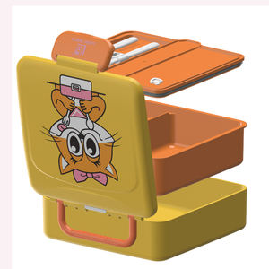 Fiambrera de aspecto trasero para niños, contenedores de comida de plástico sellados, conjunto de fiambrera para la escuela, libre de bpa, <span class=keywords><strong>2022</strong></span> - Product Image 6