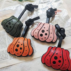 Porte-clés <span class=keywords><strong>en</strong></span> cuir multi-couches à pois avec pendentif citrouille, breloque décorative pour <span class=keywords><strong>sac</strong></span>, cadeau créatif pour Halloween et festivals - Product Image 3