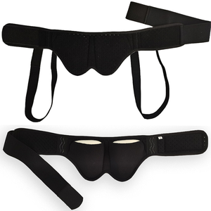 สายรัดเอวสำหรับไส้เลื่อนขาหนีบเดี่ยว ขาหนีบคู่ หรือไส้เลื่อนจากการเล่นกีฬา พร้อมแผ่นรองรับแรงกดแบบถอดได้สองชิ้น - Product Image 2