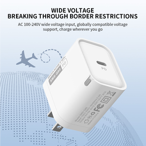 Bán Buôn EU Chúng Tôi Cargador 20W Nhanh Chóng Sạc Điện Thoại Di Động Loại C Sạc Cho Iphone 17 Không Khí Cargador Rapido Du Lịch <span class=keywords><strong>Adapter</strong></span> - Product Image 5