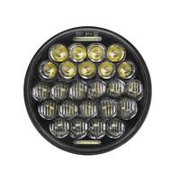 Phare LED de 5,75 pouces, 75W, lentille 5D, phare rond pour moto, faisceau haut/bas avec DRL pour Harley Davidson Softail Sportster noir