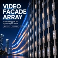 Projecteur LED Pixel Rectangulaire RGBW 1.8W DC24V DMX512 pour l'extérieur, idéal pour les décorations de Noël permanentes, les corniches de toit et les éclairages de contour de bâtiment