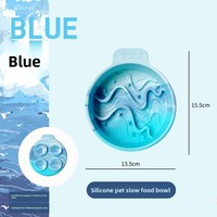 Bol d'alimentation lente en silicone pour animaux de compagnie, conception à base d'aspiration, qualité alimentaire, anti-renversement, anti-étouffement, facile à nettoyer, 156g, alimentation parfaite