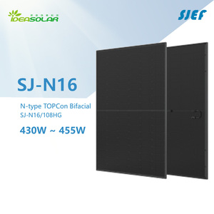 Panel Solar Fotovoltaico Bifacial Shijing 430-455WpTOPCon, Totalmente Negro, con Doble Vidrio, en Stock, 430Wp-455WpTOPCon Solar Shijing - Product Image 2