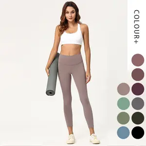 Vendita calda tinta unita Casual Legging donna Fitness Leggings estate elastico a vita alta Sport Yoga pantaloni