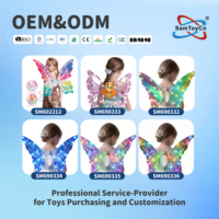 Ailes de Papillon Électriques Samtoy Lumineuses Simulées à Mouvement pour Filles, Déguisement de Fée, Jeu d'Imitation, Cosplay Enfants