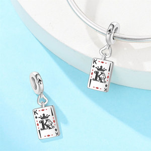 Poker <b>Card</b> Series: Copper Charm Enamel Fashion Women's Jewelry Wholesale Original DIY Bracelets and Charms - Product Image 5