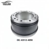 Tambour de frein arrière robuste pour camion/semi-remorque Hino 43512-4090 – Pièces de rechange de frein durables