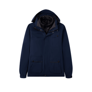 Nouveaux manteaux d'hiver en duvet pour hommes Design coupe-vent imperméable veste à glissière manteaux en duvet - Product Image 2