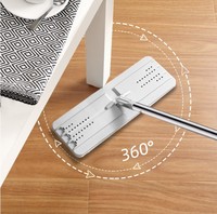 Vente chaude en aluminium pôle magique microfibre plat vadrouille et seau ensemble prix compétitif nettoyant outils mains libres