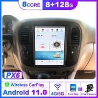 Radio para Auto Android con Pantalla Vertical de 12.1'' para Land Cruiser LC100 LX470 1998-2002, Reproductor Multimedia, GPS, Navegación, CarPlay
