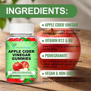 OEM Apple Cider Vinegar Gummies for Mother Apple Cider Vinegar Supports Gut Health Apple Vinegar Gummy <b>Supplements</b> - Product Image 2