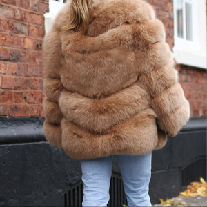 באיכות גבוהה פרווה בגד גבירותיי מעיל עיצוב פקיסטן פלאפי שחור מעיל - Product Image 3