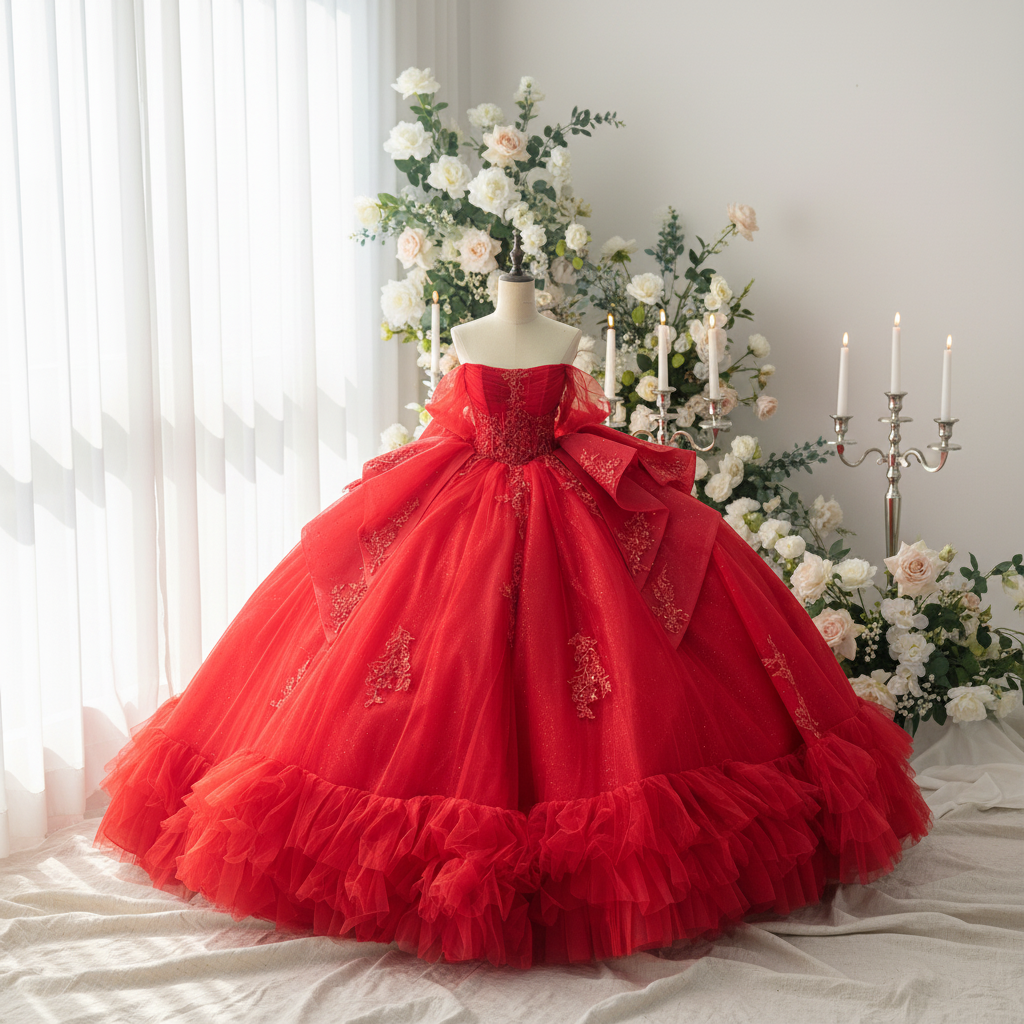 strapless open back dress Burgundy Tulle Long A-Line Prom Dresses, Off The Shoulder Evening Dresses US 12 / Custom Color main image 0