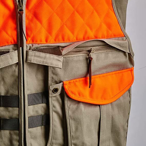 Gilet de chasse personnalisé à haute visibilité avec imprimé hivernal, pour la chasse, la pêche, la randonnée en plein air, avec plusieurs poches - Product Image 6