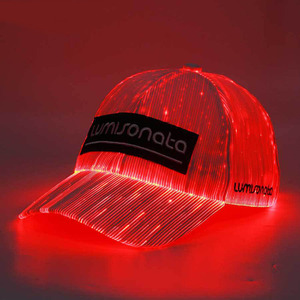 Gorra de Fibra Óptica con LED, 7 Colores Luminosos, Gorras de Béisbol Brillantes, Gorras con Carga USB, Gorra LED Divertida - Product Image 1