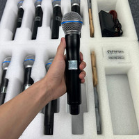 Microphones sans fil professionnels à main pour scène de karaoké, système de microphones sans fil double
