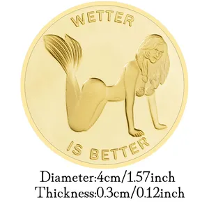 पर्ल मफ डाइवर्स यूनियन संग्रहणीय सोना चांदी मढ़वाया स्मारिका सिक्का स्मारक सिक्का की खोज में नीचे जा रहा है
