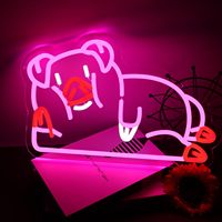 Enseigne néon LED personnalisée animaux : Chat, Chien, Loutre, Ours, Lapin, Renard, Baleine, Dauphin – Lumière murale pour décoration de mariage et de fête
